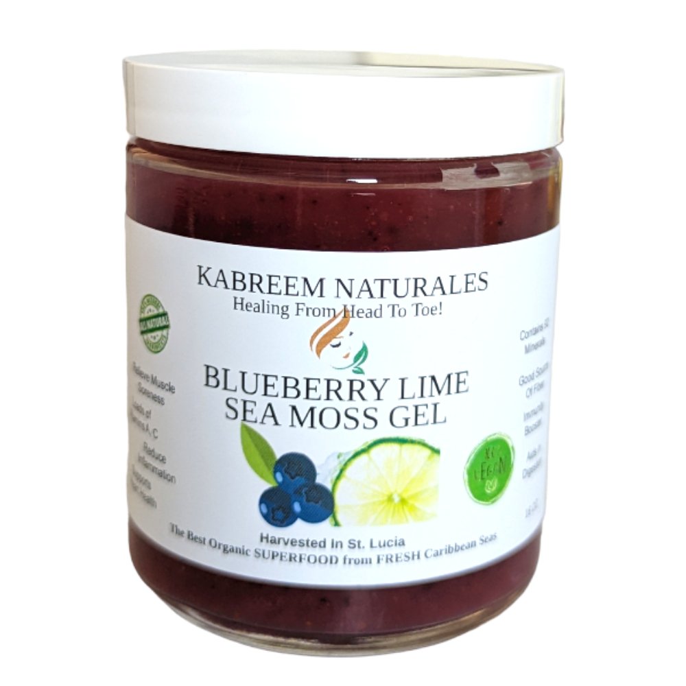 Blueberry Lime Sea Moss Gel - KABREEM NATURALES