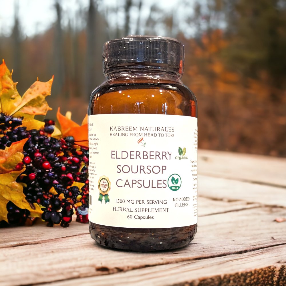 Elderberry & Soursop Capsules - KABREEM NATURALES