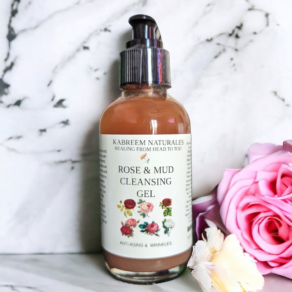 Rose & Mud Gel Face Cleanser - KABREEM NATURALES