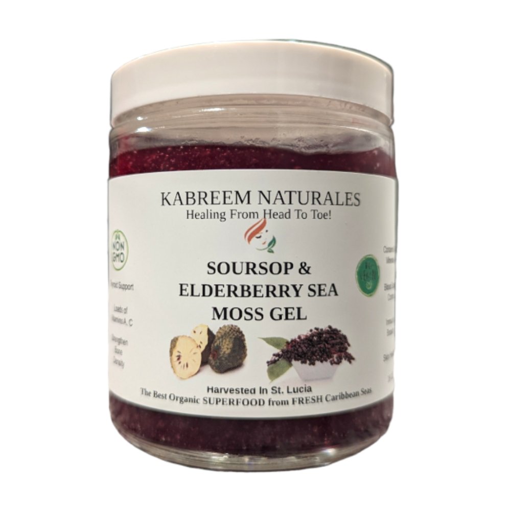 Soursop & Elderberry Sea Moss Gel - KABREEM NATURALES